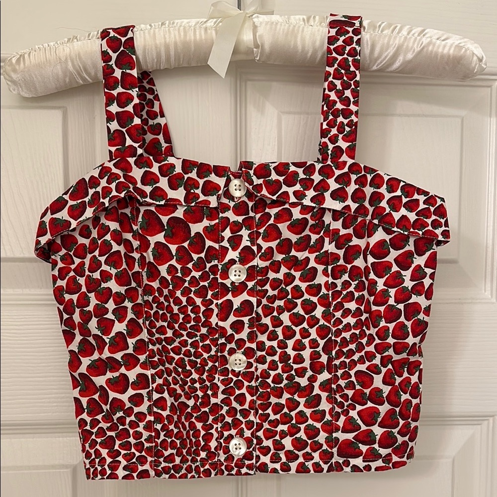 Crewcuts Strawberry Print Top
